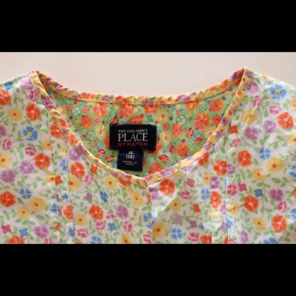 TCP Children's Place Girl's XL 2-Pc Set: Denim Jacket + Blouse Set‎ ULTRA CLEAN